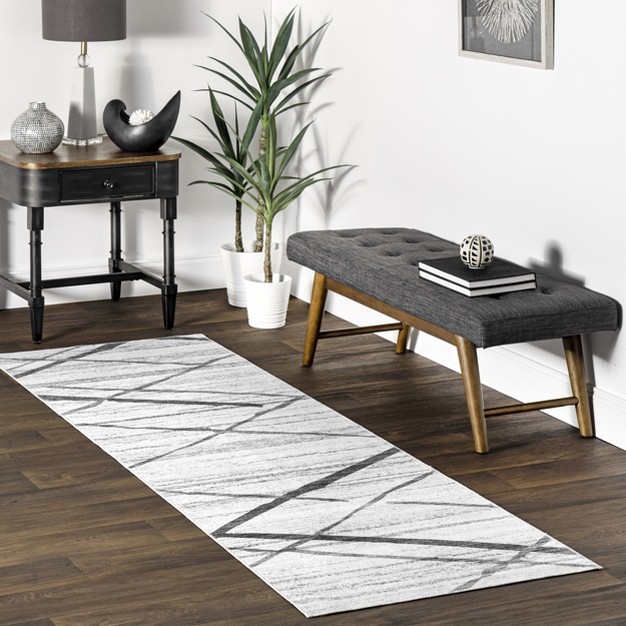 Nuloom Trellis Stripes Machine Washable Area Rug