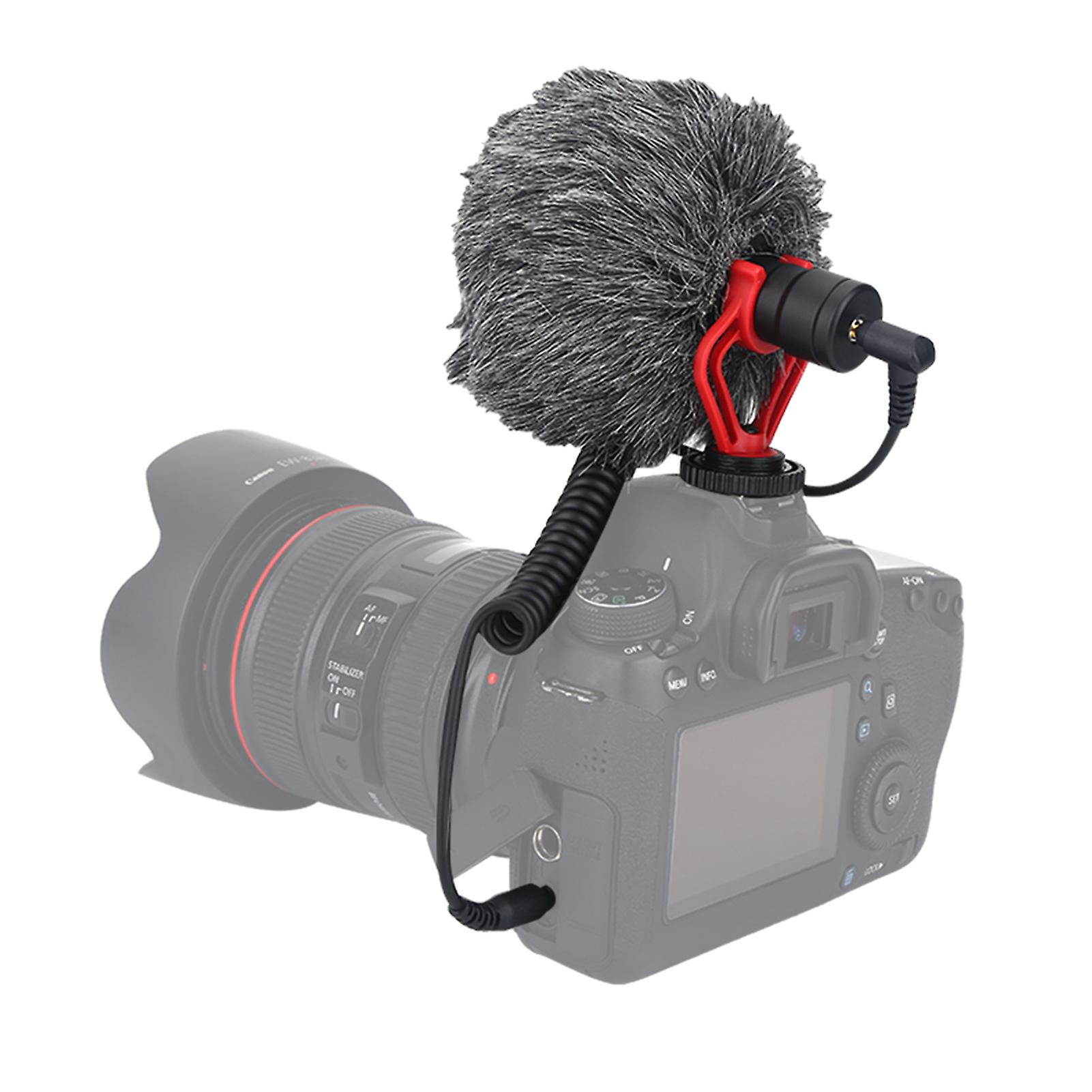 Cardioid Microphone For Dslr Camera Smarphone and Camcorder With Stand and Windproof Shield