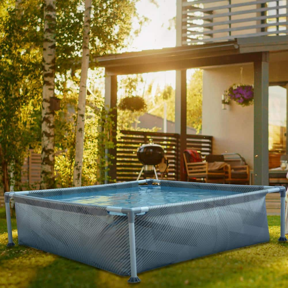 JLeisure Avenli 48 in. x 48 in. 105 Gal. Square Above Ground Swimming Pool JL-12153