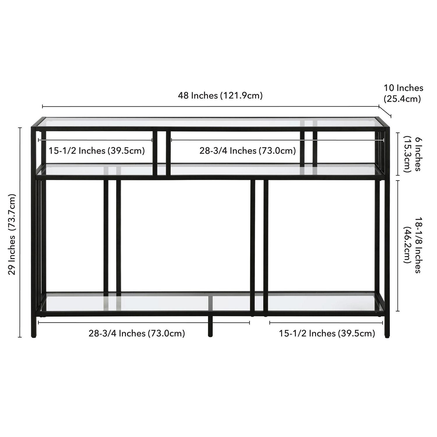 Industrial Metal TV Stand with Glass Shelves  Crowdfused