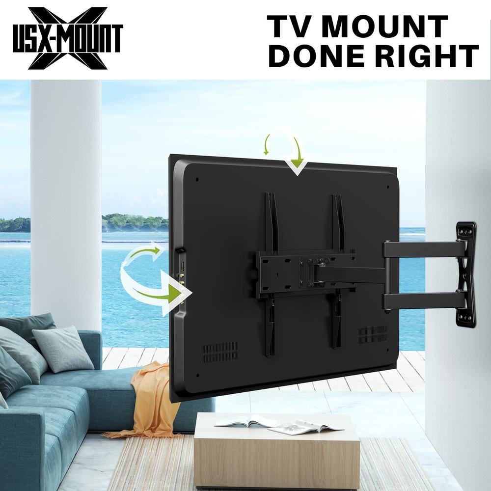 USX MOUNT Medium Full Motion TV Mounts for 26 in. to 55 in. Flat Screen LEDLCD OLED 4K TVs HMM010