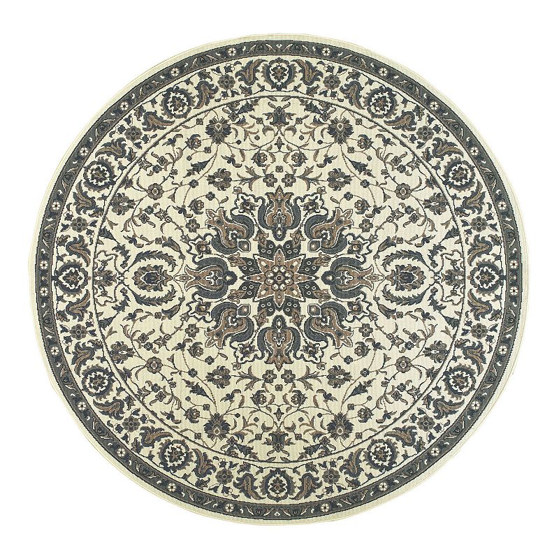 StyleHaven Mainland Traditional Framed Floral Indoor Outdoor Rug