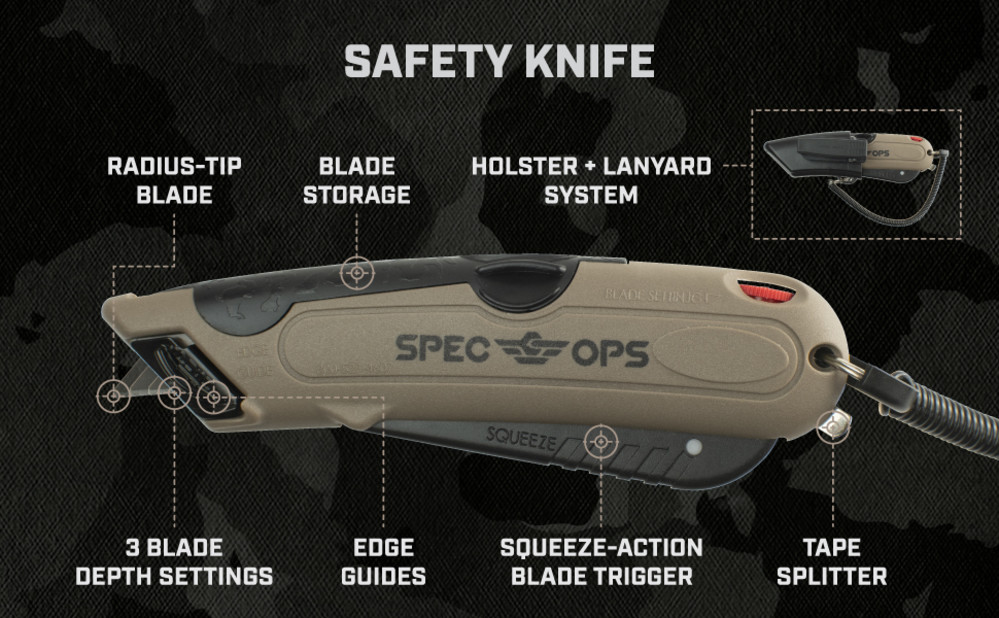 Spec Ops Safety Knife with Holster