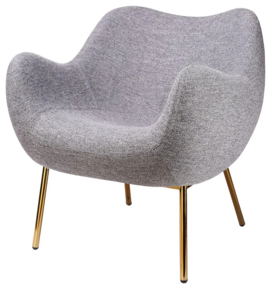 Bonita Modern Gray Accent Chair   Midcentury   Armchairs And Accent Chairs   by V.S.D Furniture  Houzz