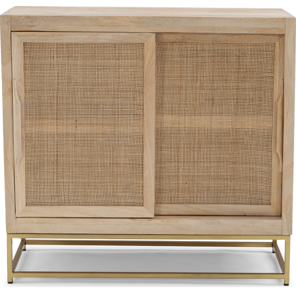 Janie Rattan Cabinet 2 Sliding Doors   Tropical   Accent Chests And Cabinets   by VirVentures  Houzz