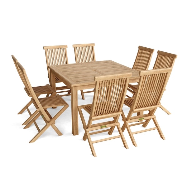 Windsor Classic Chair 9Pieces Folding Dining Set