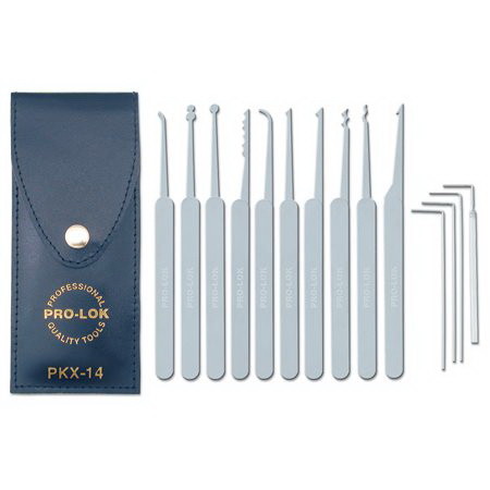 Pro Lok Pkx 14 Pick Set With 14 Pick And Snap Leat...