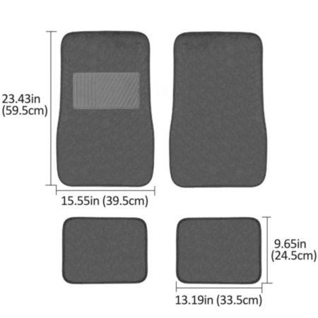 Autocraft Car and SUV Floor Mat， Grey Carpet， Universal， 4 Piece