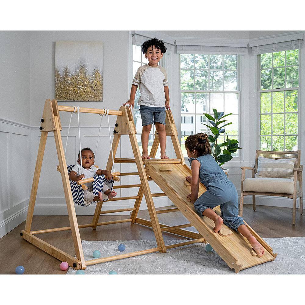 Avenlur Avenlur Juniper Indoor Folding Playset with Swing Rock Wall Climbing Ladder SWNG-FLD-NEW