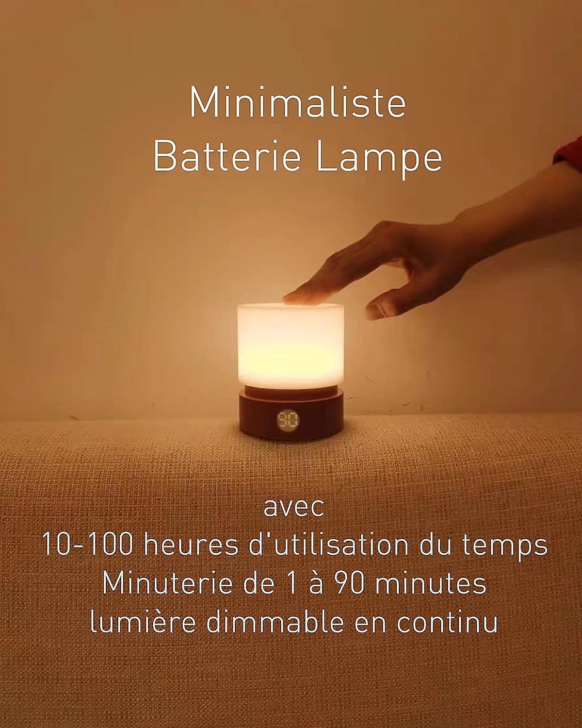 Night Light With Timer， Small Table Bedside Lamp， Led Night Light Kids， Baby Night Light， White， Dimmable， Battery， Rechargeable