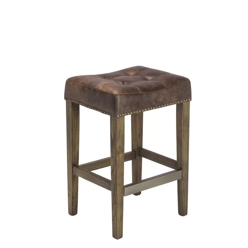 Elise bar Stool， 30 seat height， Solid wood frame and Distressed finish， upholstered seat.