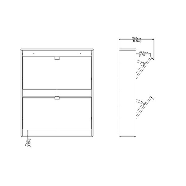 Porch and Den Cambria 2-Drawer Shoe Cabinet - - 33673580