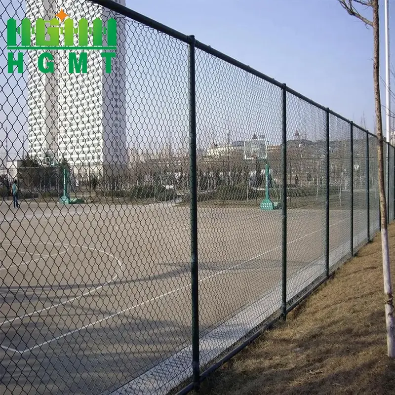 Best Selling Factory Supply Black PVC Coated Galvanized Chain Link Fence/anti rust chainlink fence for Sale