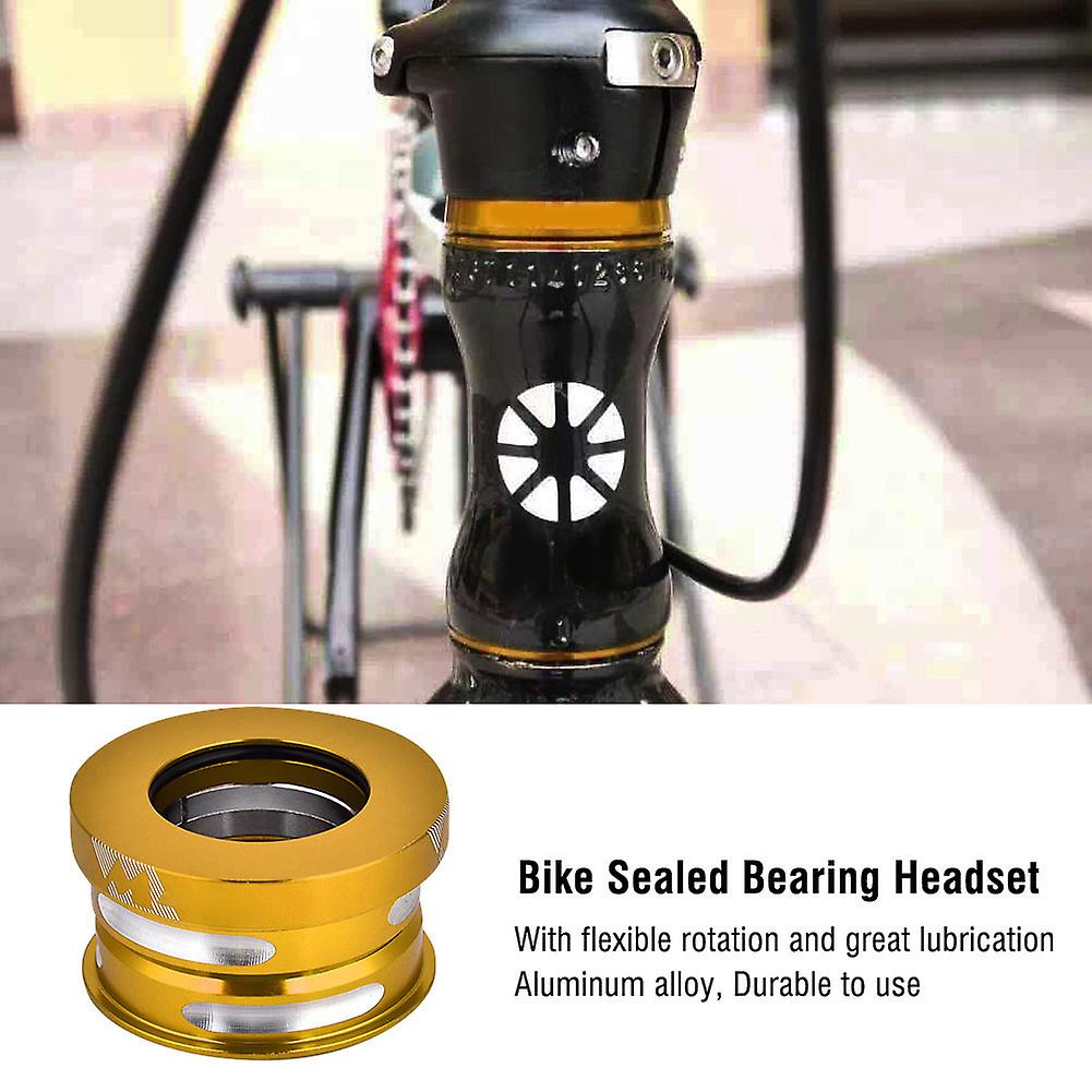 Meijun 44mm Bicycle Bike Electroplating Internal Sealed Bearing Headset (golden)