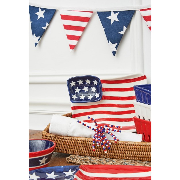 Americana July 4th Patriotic Banner Red White And Blue