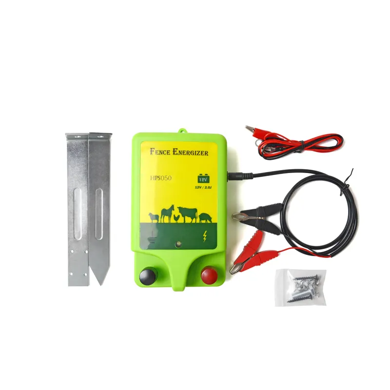 Portable waterproof 0.5J stored energy 12V battery powered electric fence energizer for farm fencing