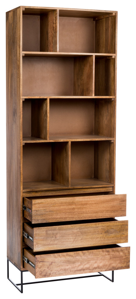 First of A Kind Colvin Shelf W/drawers   Industrial   Bookcases   by First of a Kind USA Inc  Houzz