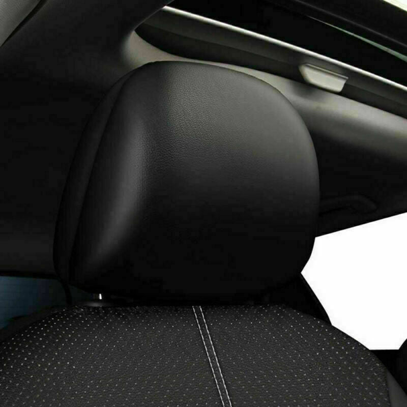 Car Seat Cover，9PCS Full Set Auto Luxury PU Leather Front Rear Seat Cushion for 5-Seats Car Black， Christmas Gifts