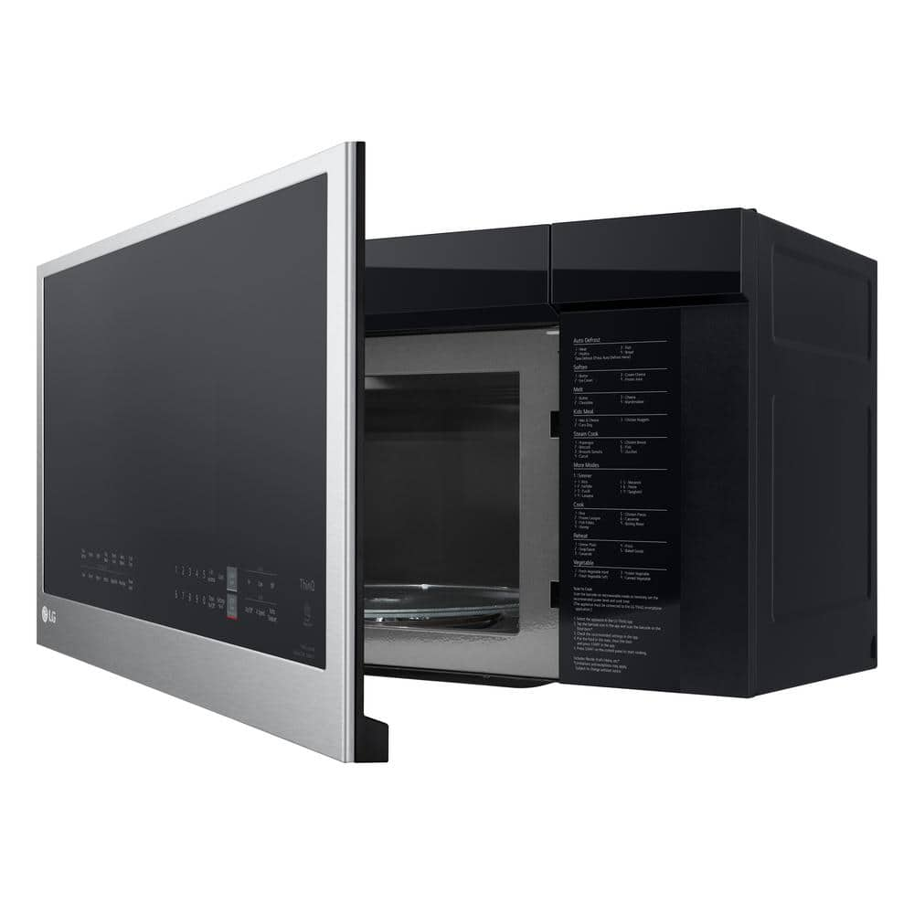 LG Smart 30 in W 2 cu ft Over the Range Microwave with EasyClean 1050Watt in PrintProof Stainless Steel