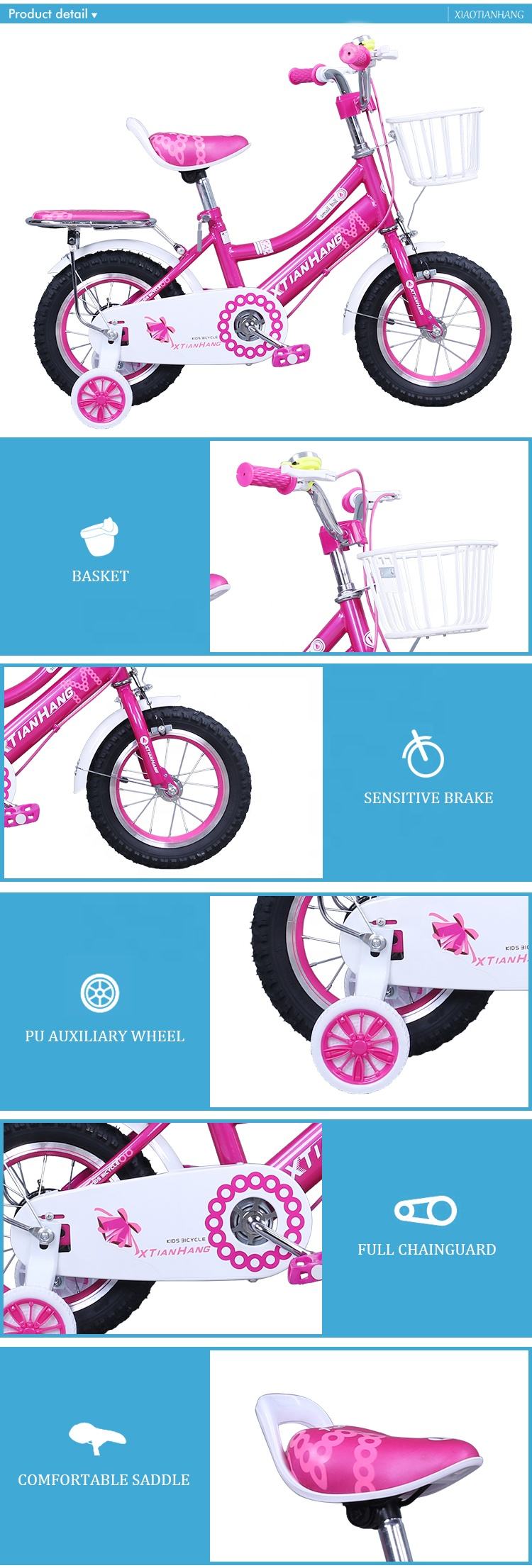 2023 XThang Cheap kids cycling bike small training 12 16 inch 8 10 years old baby boys girls aluminum alloy children's bicycle