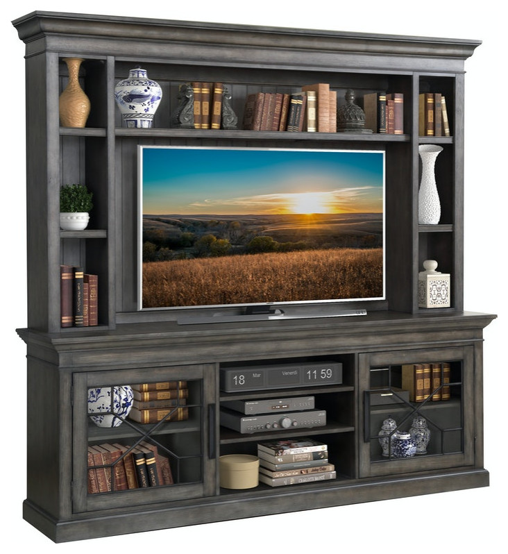 Parker House Sundance 92 quotConsole With Hutch   Traditional   Entertainment Centers And Tv Stands   by Unlimited Furniture Group  Houzz