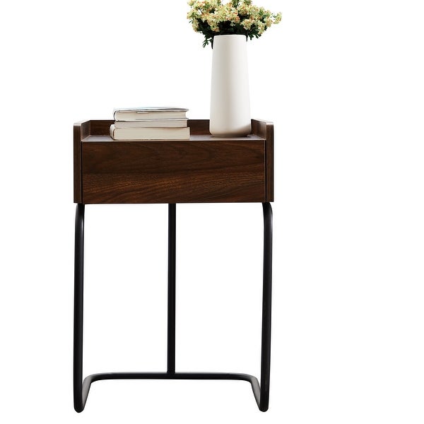 Side Table End Table with Storage Drawer， Nightstand for Living Room