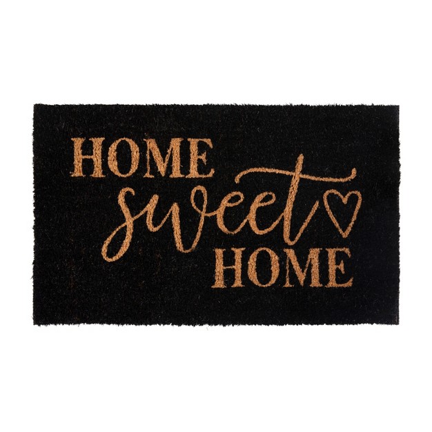 X Indoor outdoor Coir Doormat With Home Sweet Home Message And Non slip Backing