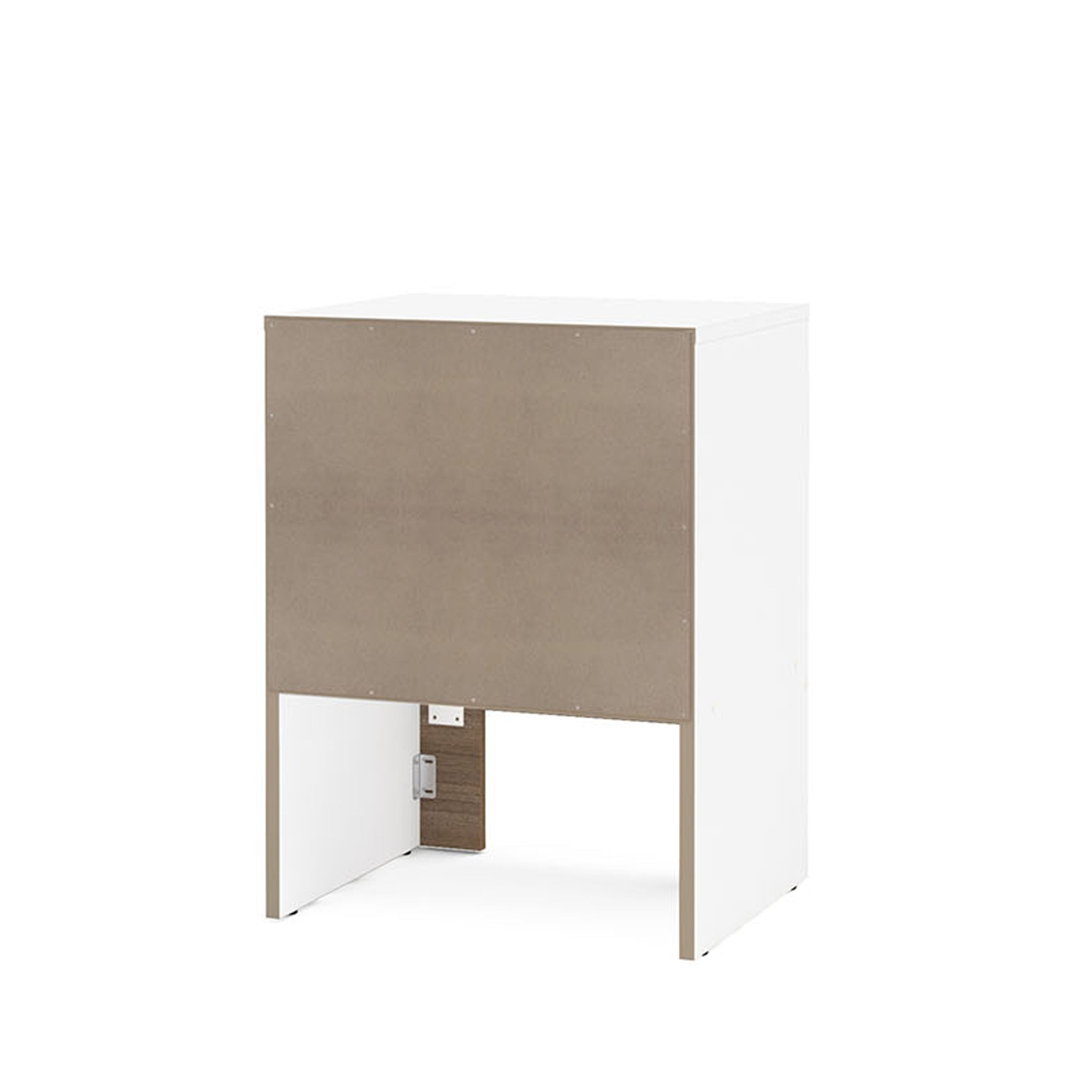 Boahaus Girona Two Drawers Nightstand, Modern White, for Bedroom