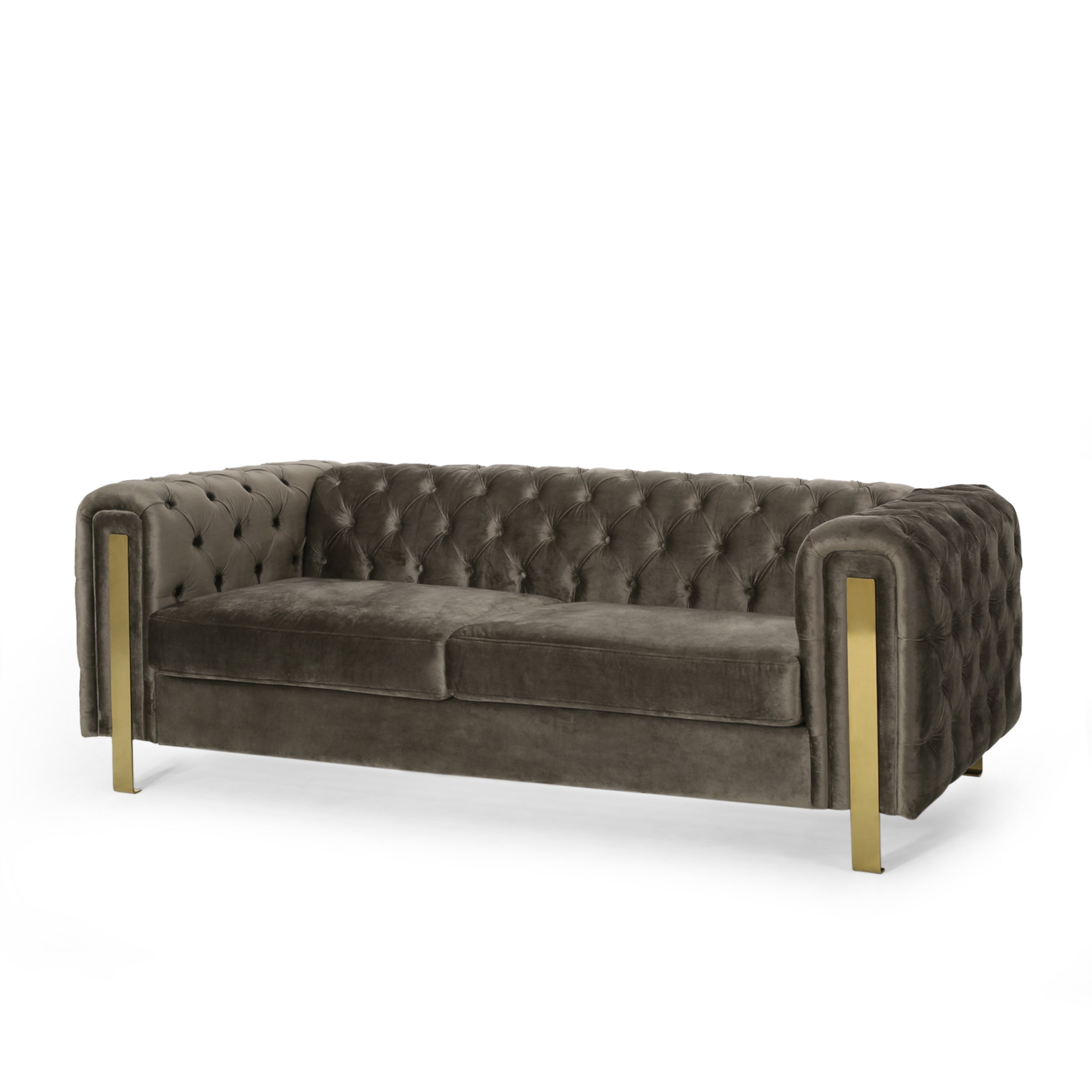 Giovanna Modern Glam Tufted Velvet 3 Seater Sofa