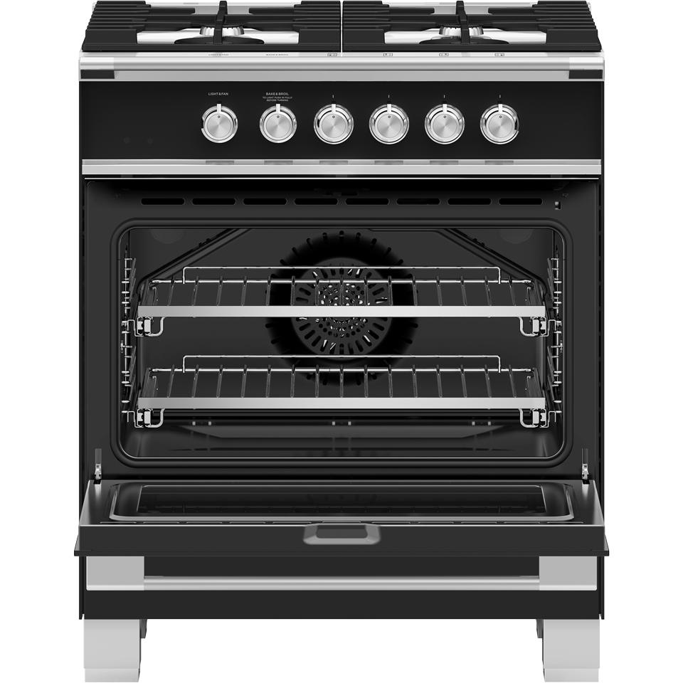 Fisher & Paykel 30-inch Freestanding Gas Range with AeroTech? Technology OR30SCG4B1