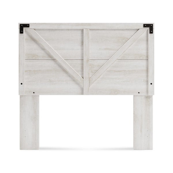 Signature Design by Ashley Shawburn Whitewashed Crossbuck Panel Headboard - - 32607414