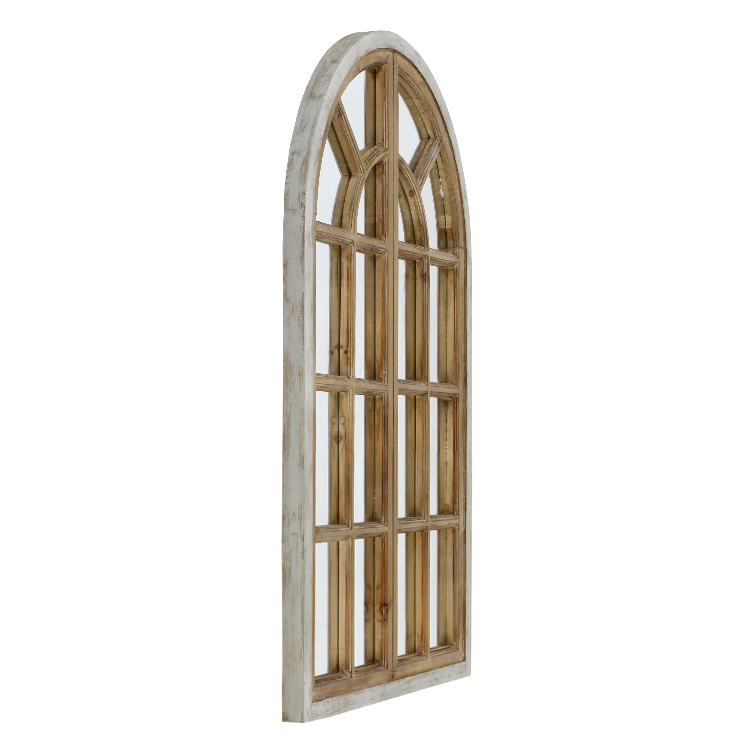 Aspire Home Accents Athena Farmhouse Arch Window Mirror 43  x 28  Crowdfused