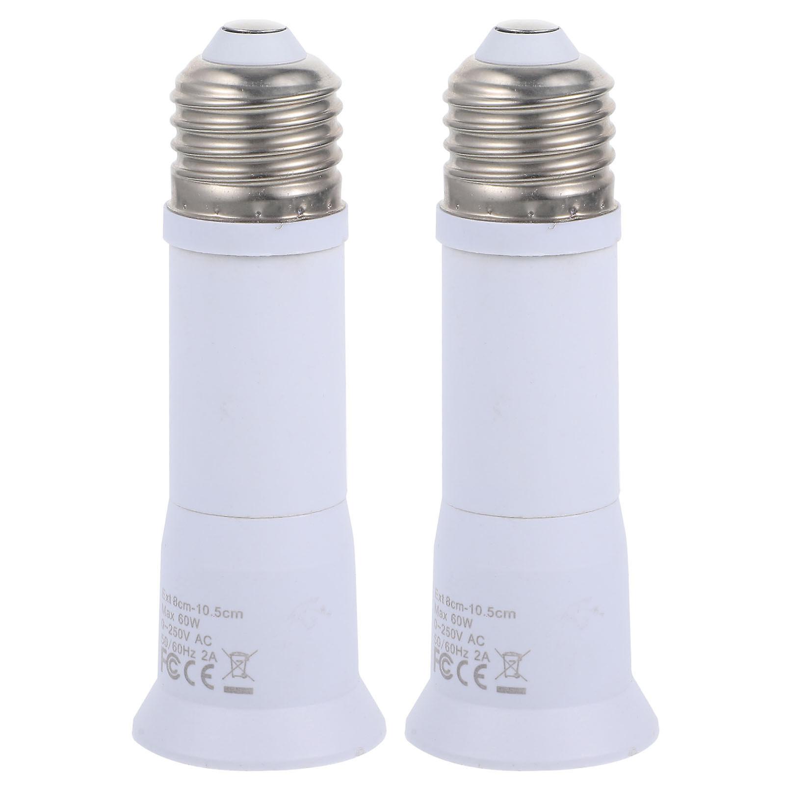 2pcs Bulb Socket Extender Telescopic Light Bulb Extension Socket E27 Socket