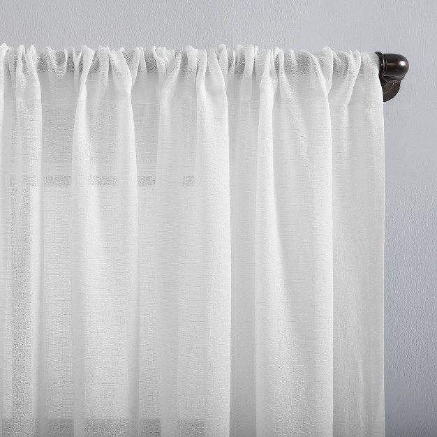 Crushed Texture Sheer Anti dust Curtain Panel Clean Window