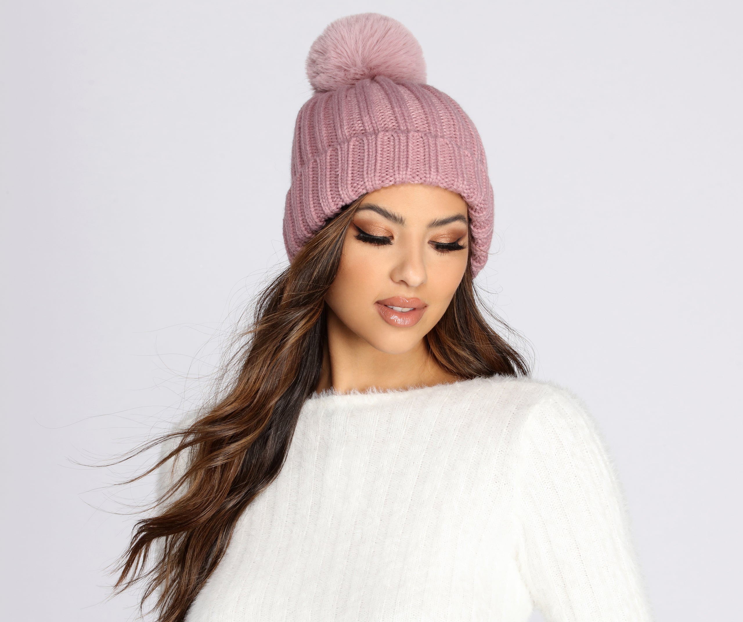 Winter Nights Pom Knit Beanie