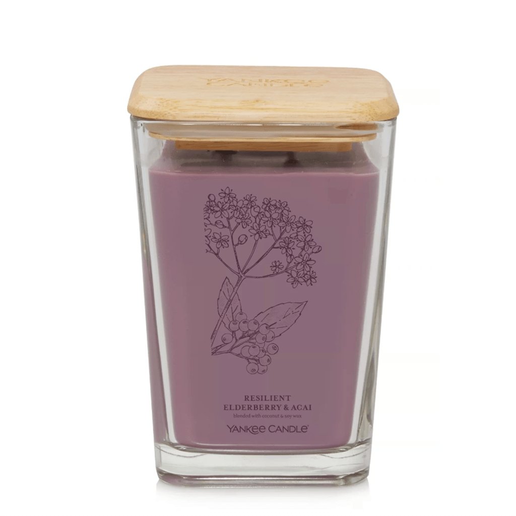 Yankee Candle  Well Living Collection - Large Square Candle in Resilient Elderberry & Acai