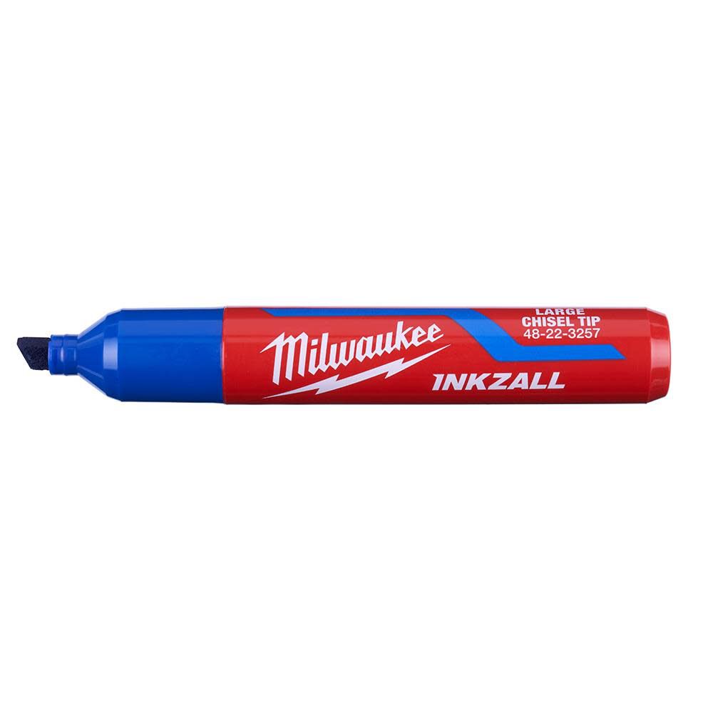 Milwaukee INKZALL Large Chisel Tip Blue Marker 48-22-3257 from Milwaukee