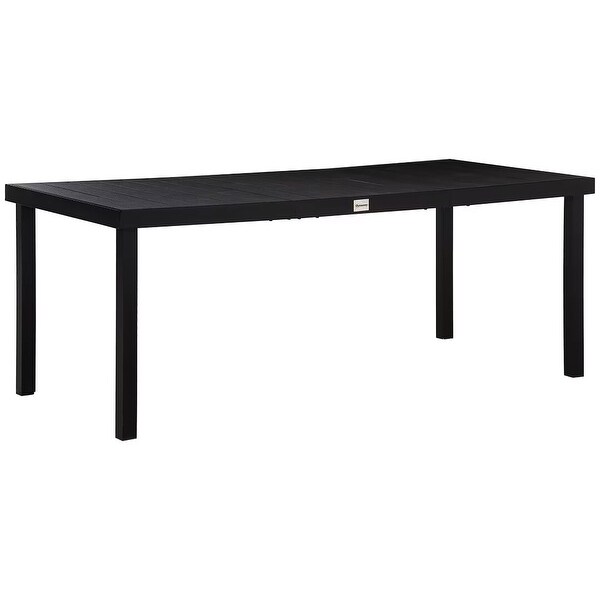 Outdoor Dining Table for 8 People，Aluminum Frame，Faux Wood Top