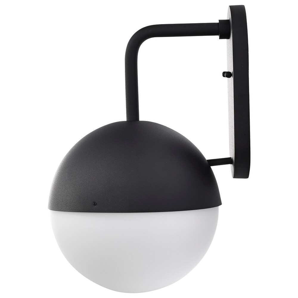 Atmosphere 10W LED Large Wall Lantern Matte Black with White Opal Glass