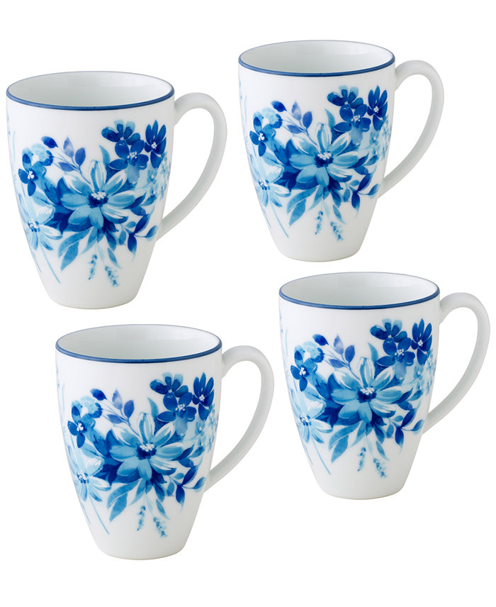 Noritake Blossom Road Mugs Set of 4