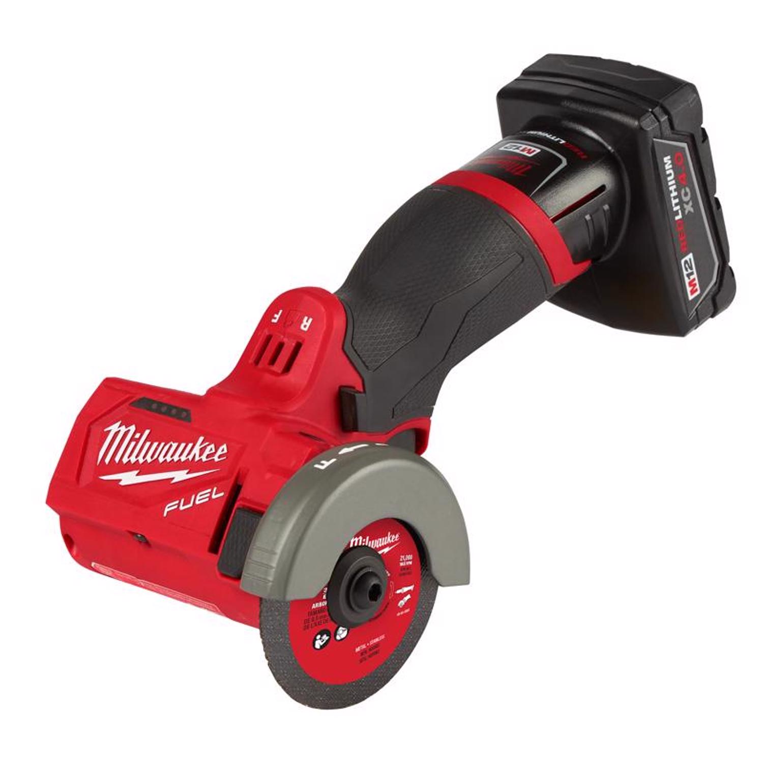 MW M12 Fuel 12 V 3 in. Cordless Brushless Compact Cut-Off Tool Kit (Battery \u0026 Charger)