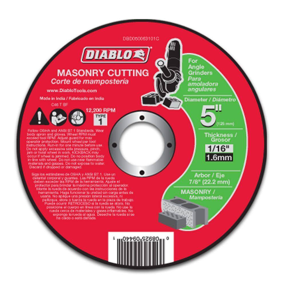 DIABLO 5 in. x 116 in. x 78 in. Masonry Cutting Disc DBD050063101C