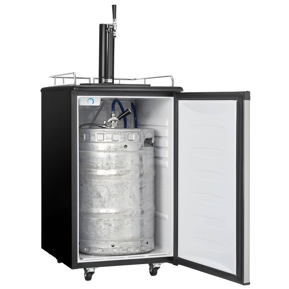 Danby 5.4 cu. ft. Single Tap Full Size Beer kegerator Dispenser in Stailess Steel DKC054A1BSLDB