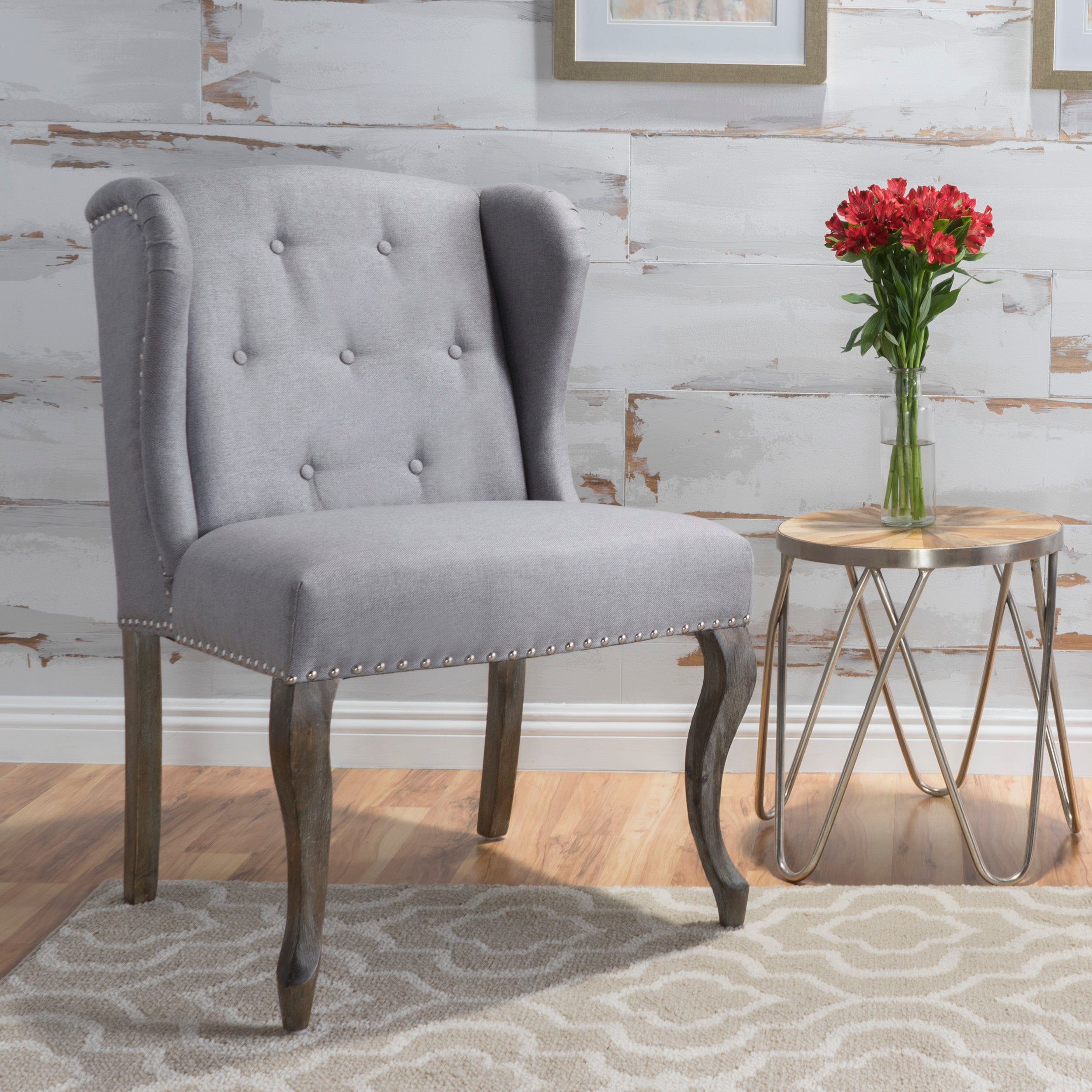 Asheville Modern Fabric Wingback Chair