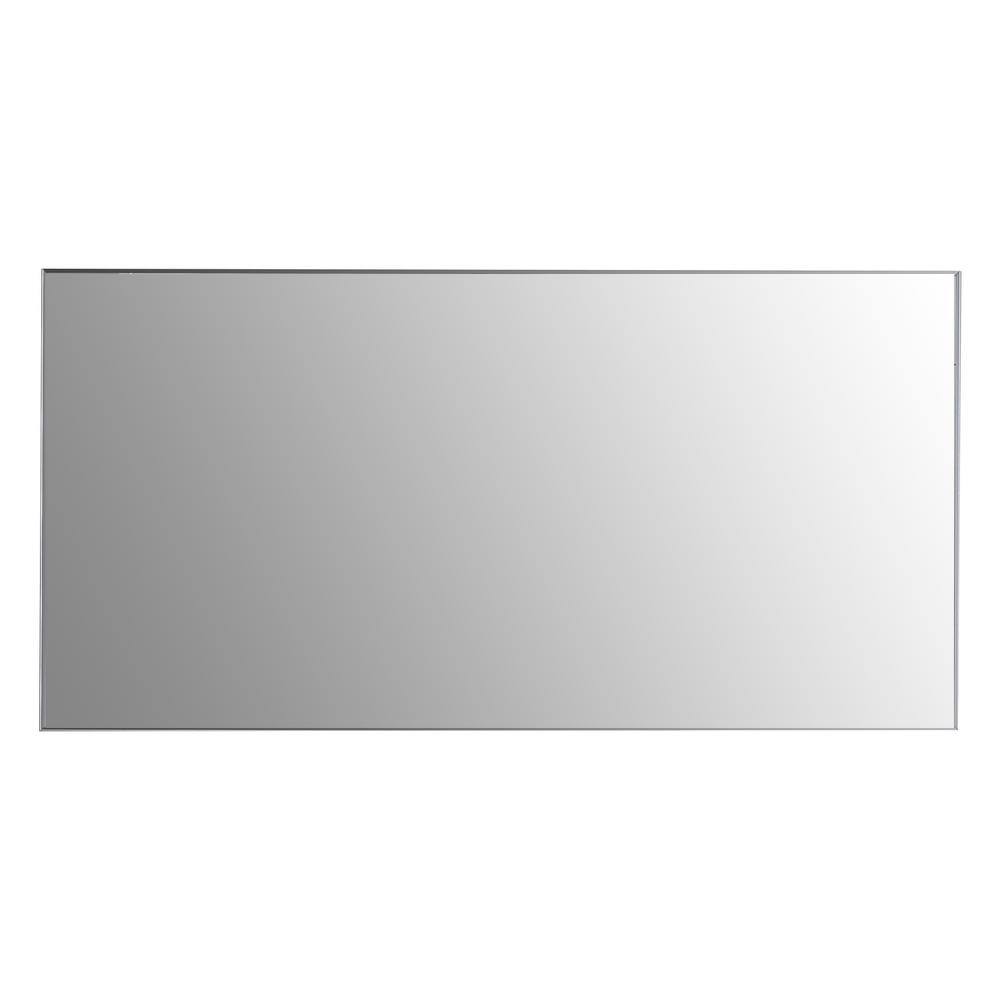 Eviva Sax 60 in. W x 30 in. H Framed Rectangular Bathroom Vanity Mirror in Brushed Silver EVMR01-60X30-MetalFrame