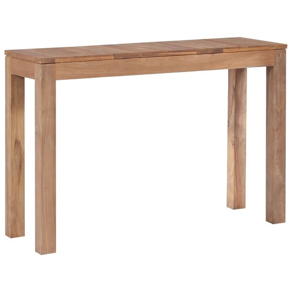 vidaXL Console Table Solid Teak Wood with Natural Finish 43.3