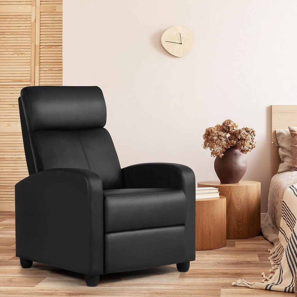 Fabric Recliner Chair Single Sofa Home Theater Seatting Adjustable Modern Single Reclining Living Room Bedroom Ivory