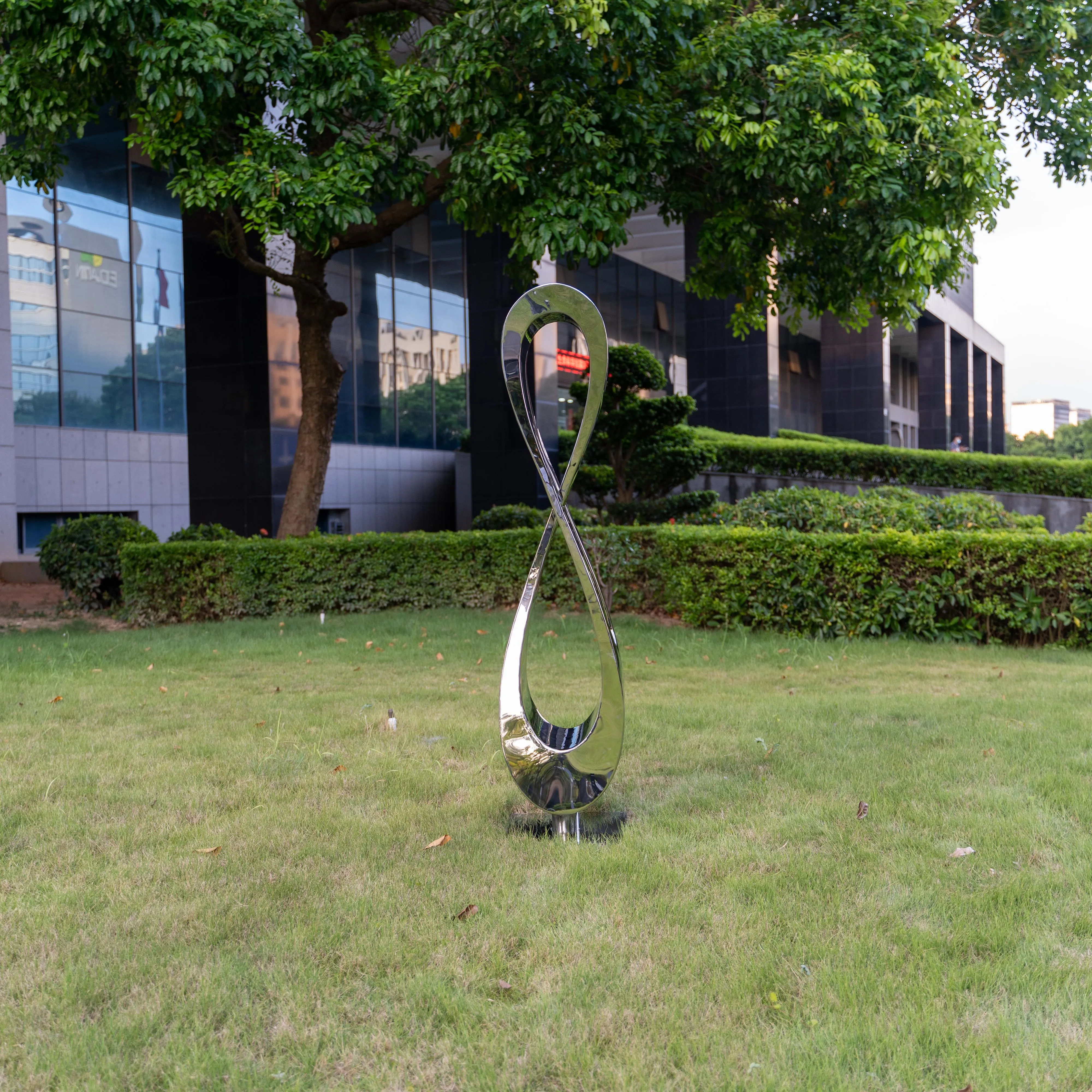 Stainless steel abstract villa courtyard park green landscape gardening creative sculpture