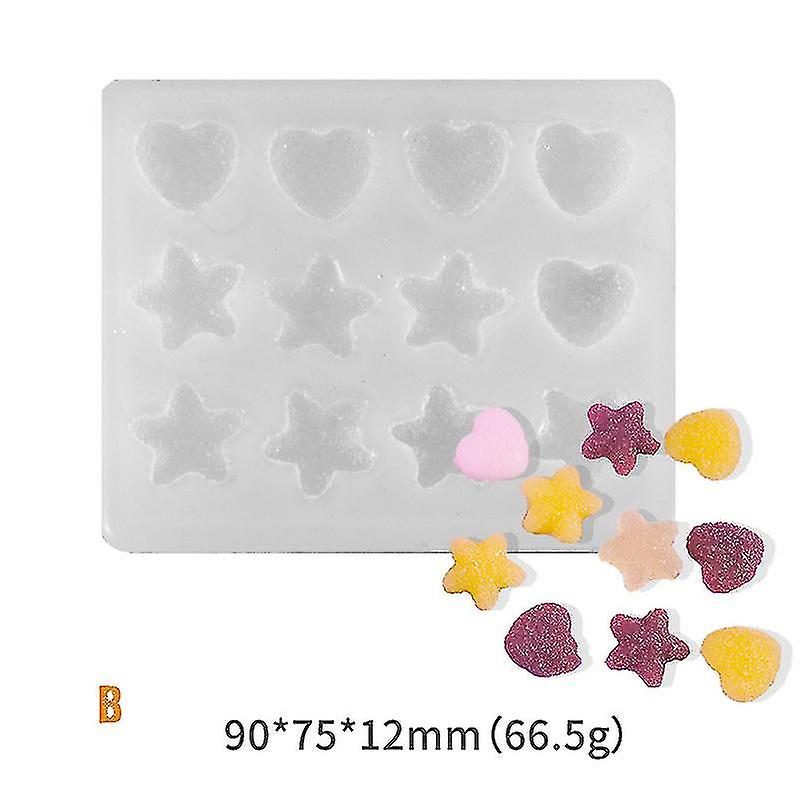 Love Heart Silicone Stencil Casting Die Diy Craft Soft Templates For Candle Wax