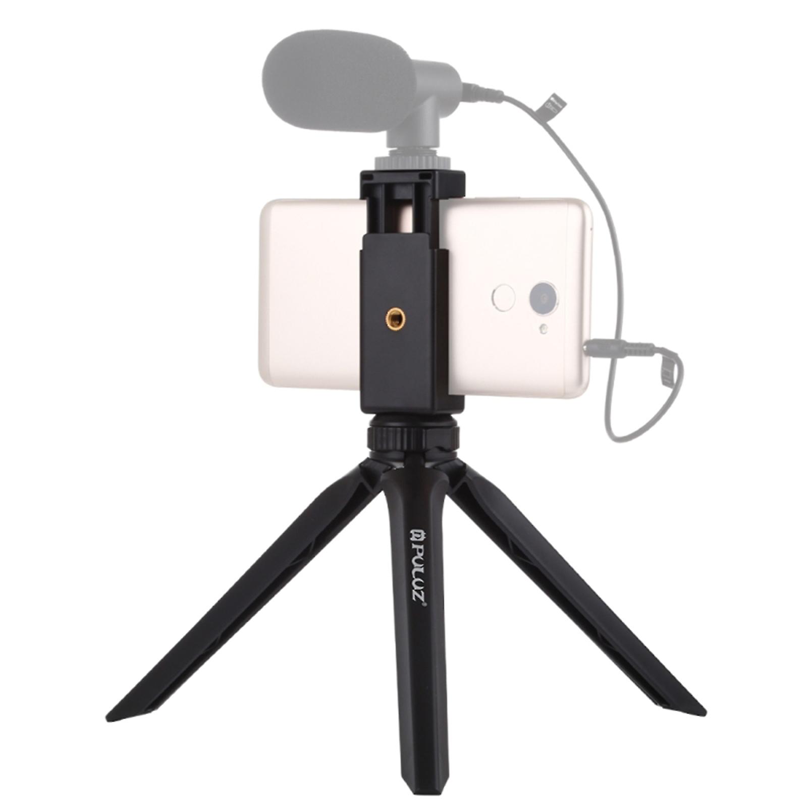 Puluz Plastic Tripod Mount With Phone Clamp For Smartphone Desktop Live Broadcast  Type 2